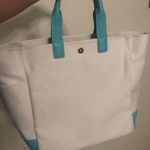 Tiffany & Company canvas & leather tote